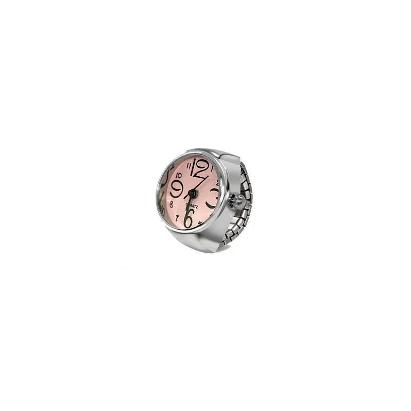 Männer Frauen Kreative Runde Elastische Quarz Finger Ring Uhr Mode Paar Uhr für Liebhaber