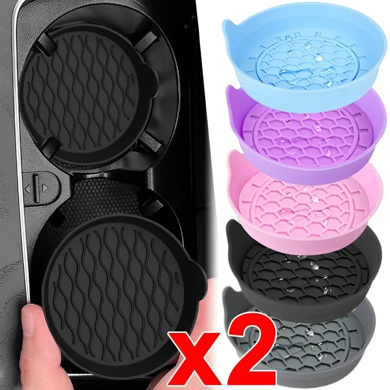 Rutsch feste Auto Untersetzer Universal Silikon matte für Auto Wasser becher Auto Anti-Rutsch-Cup Pad Getränke halter Matte Dekoration Zubehör
